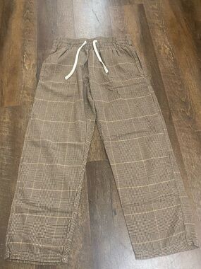 American Eagle women’s XS Brown Plaid Lounge Pants Cotton Blend
